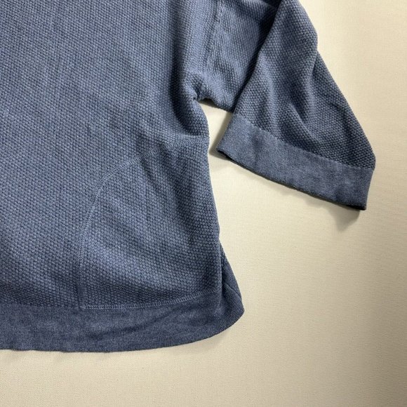 J. Jill Pure Jill Sweater Size Large Blue Pockets Boat Neck Drop Shoulder - Picture 5 of 7